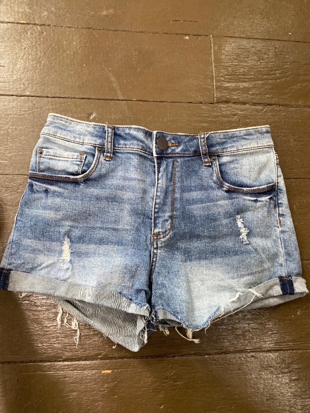 STS blue womens blue Jean summer shorts size 27 98% cotton